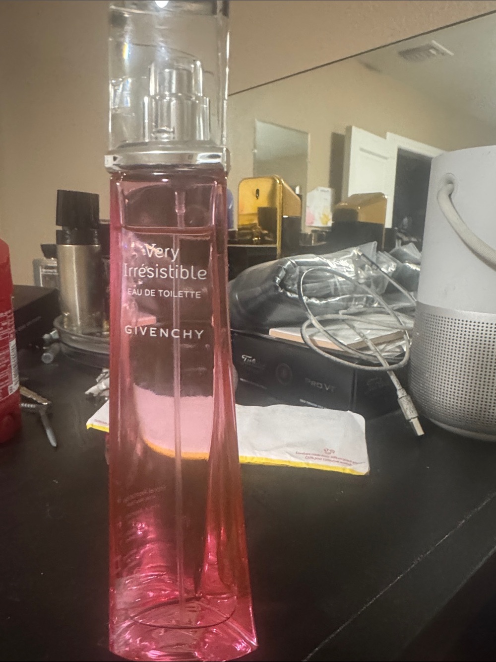 Givenchy Pink Glass Eau de Toilette Bottle